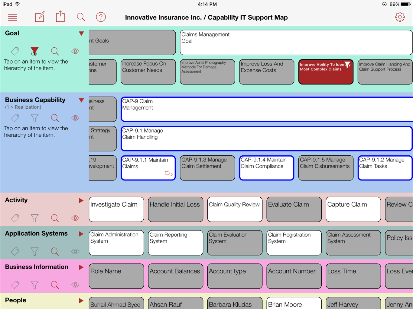 Business Capability Map Template